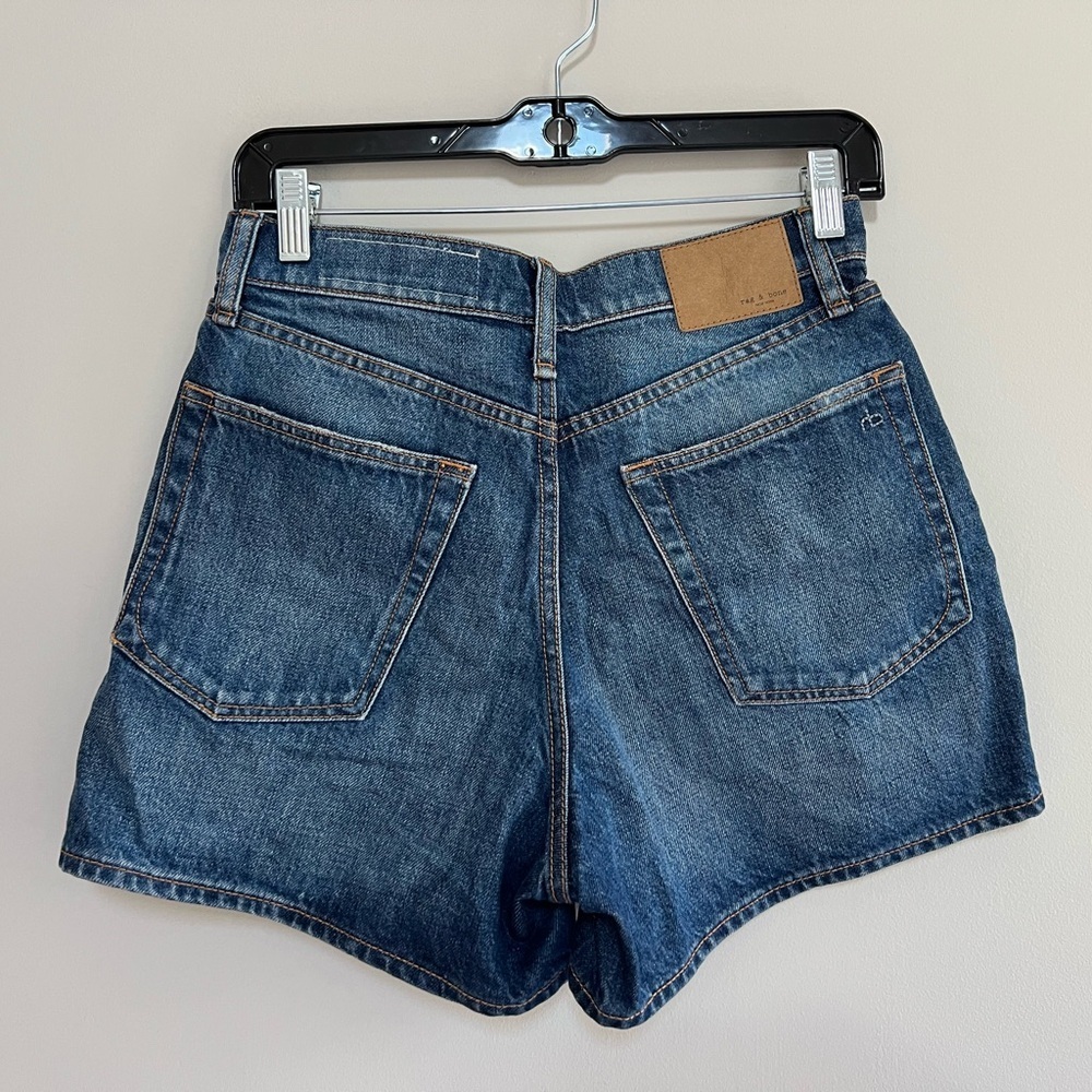 Rag & Bone Maya High-Rise Shorty Short in Charlock Blue, size 26 - Picture 4 of 11